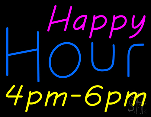 Happy Hour Neon Sign