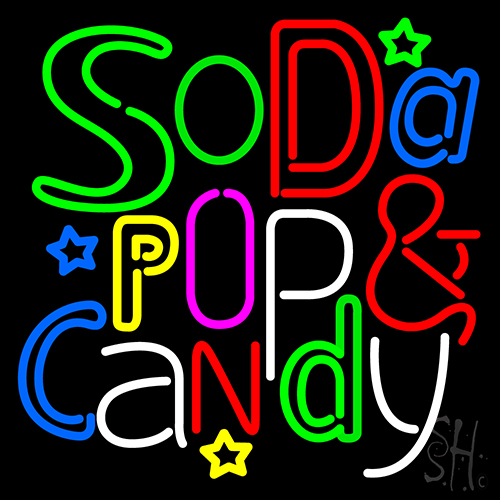 Soda Pop And Candy Neon Sign
