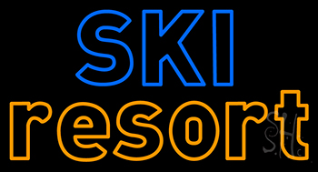 Ski Resort Neon Sign