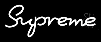 Supreme White Neon Sign