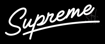 Supreme White Neon Sign | Supreme Neon Signs | Neon Light