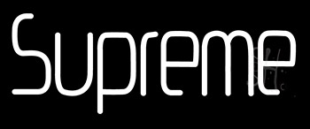 Supreme White Neon Sign