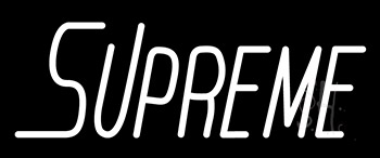 Supreme White Neon Sign