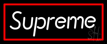 Supreme Red Border Neon Sign