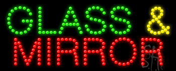 Glass and Mirror Animated LED Sign