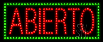 Abierto Animated LED Sign