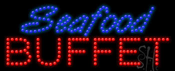 Seafood Buffet Animated LED Sign