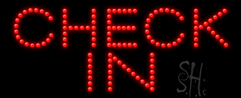 Check In Animated LED Sign