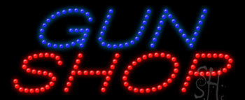 Gun Shop Animated LED Sign