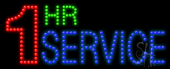 1 Hr Service Animated LED Sign