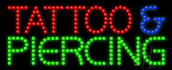 Tattoo and Piercing Animated LED Sign