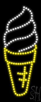 Ice Cream Logo Animated LED Sign