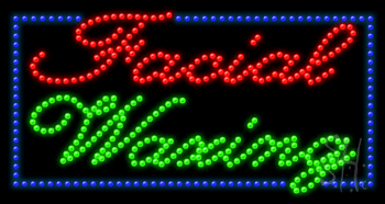 Facial Waxing Animated LED Sign