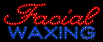 Facial Waxing Animated LED Sign