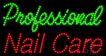 Professional Nail Care Animated LED Sign