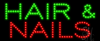 Hair and Nails Animated LED Sign