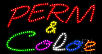 Perm and Color Animated LED Sign