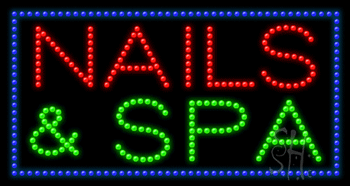Nails and Spa Animated LED Sign