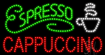 Espresso Cappuccino Animated LED Sign