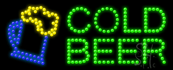 Cold Beer Animated LED Sign