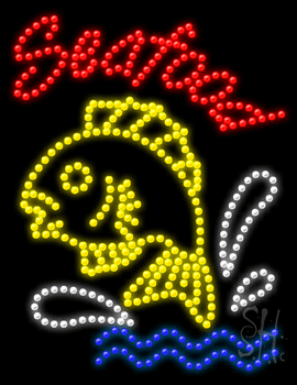 Seafood Animated LED Sign