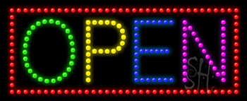 Open (Multicolor) Animated LED Sign