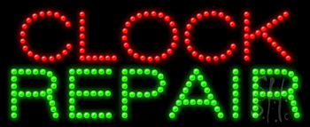 Clock Repair Animated LED Sign