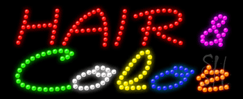 Hair and Color Animated LED Sign