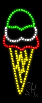 Ice Cream Logo Animated LED Sign