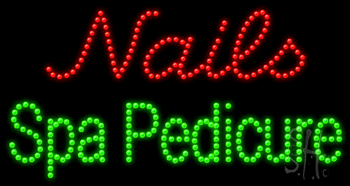 Nails Spa Pedicure Animated LED Sign