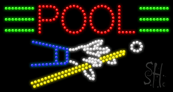 Pool Animated LED Sign