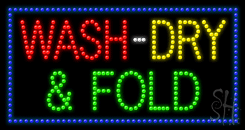Wash-Dry and Fold Animated LED Sign