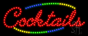 Cocktails Animated LED Sign