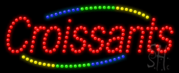 Croissants Animated LED Sign