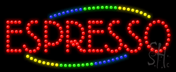 Espresso Animated LED Sign