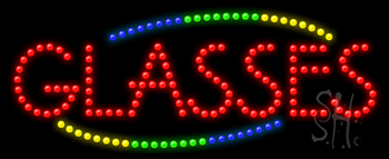 Glasses Animated LED Sign