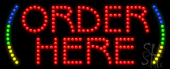Order Here Animated LED Sign