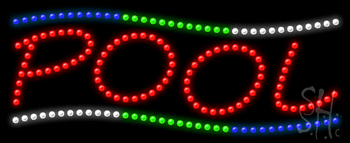 Pool Animated LED Sign