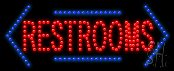 Restrooms Animated LED Sign