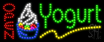 Yogurt Open Animated LED Sign