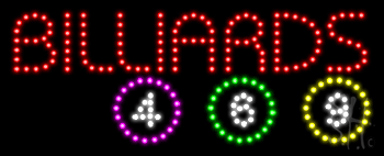 Billiards Animated LED Sign