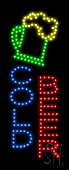 Cold Beer Animated LED Sign