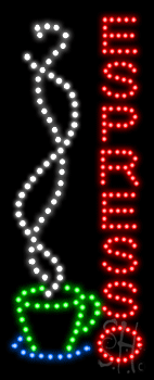 Espresso Animated LED Sign