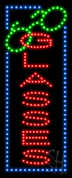 Glasses Animated LED Sign