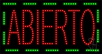 Abierto Animated LED Sign