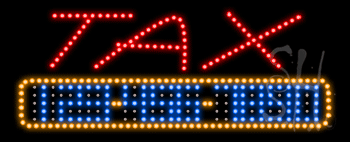 Tax Animated LED Sign