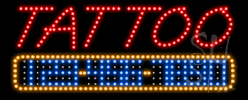 Tattoo Piercing Animated LED Sign