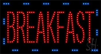 Breakfast Animated LED Sign