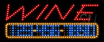Wine Animated LED Sign