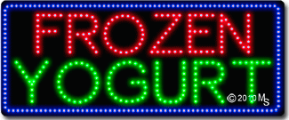 Frozen Yogurt Animated LED Sign